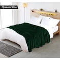 thumbnail image 4 of Utopia Bedding Forest Green Fleece Blanket Queen Size Lightweight Fuzzy Plush Anti-Static Microfiber Bed Blanket (90x90 Inch), 4 of 7