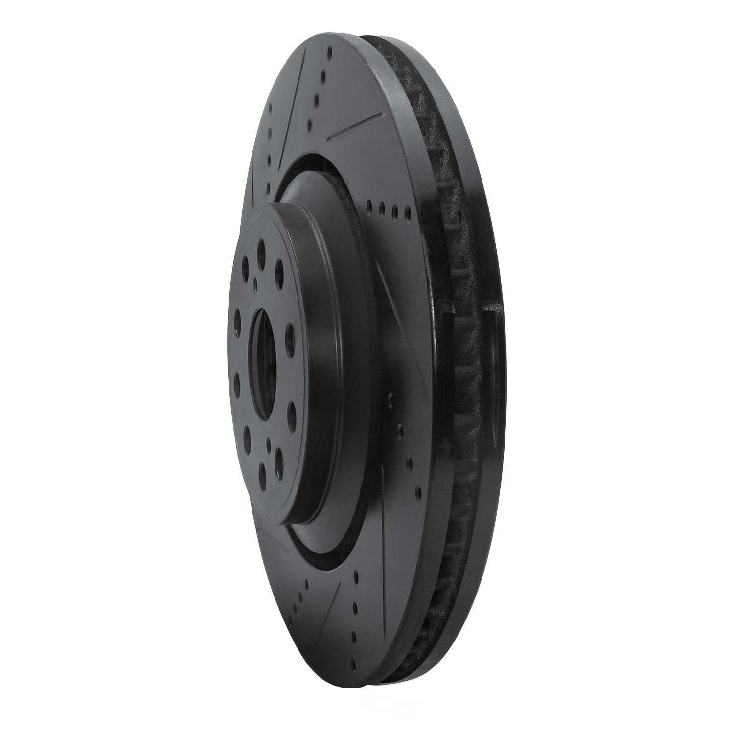 Dynamic Friction Company 633-75019D DFC Brake Rotor - Drilled And Slotted - Black
