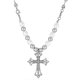 thumbnail image 1 of Punk Cross Pearl Necklace, Irregular Cool Cross Pendant Necklace Cross Choker Necklace Trendy Gothic Jewelry For Women Girls---Product code 38291, 1 of 4