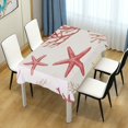 thumbnail image 4 of Yayeee Tablecloths 54" x 72" Rectangle Wrinkle Resistant Party Table Cover, White Starfish, 4 of 8