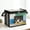 Black, variant on Clear Book Storage Box, 11.81" x 9.05" x 9.84" Foldable Dustproof Book Organizer Bin with Lid for Classroom Home Office, Heavy Duty Transparent Plastic Container for Old Books Student Desk, 1 Pack