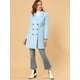 thumbnail image 3 of Abrigo Largo De Invierno Solapa Con Muesca Doble Botonadura Para Mujer Bebe Azul M, 3 of 6