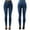Dark blue, variant on jeans for women Women's Temperament High-waisted Slim-fit Stretch Four-button Zppered Jeans Black + XXL
