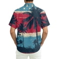 thumbnail image 6 of Youpwaven Men's USA 250th Anniversary Hawaiian Shirt, Patriotic American Flag & Palm Tree Graphic Short Sleeve Button Down, Summer Independence Day Tropical Top M-3XL, 6 of 6