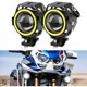 thumbnail image 1 of Faro de motocicleta U7 LED Faro delantero de motocicleta Luz antiniebla Foco DRL Luces adicionales universales impermeables para motocicleta con círculo de ojo de ángel blanco, 2 piezas, 1 of 5