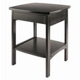 thumbnail image 4 of Winsome Wood End Table/Night Stand with Drawer and Shelf, Black, 4 of 11