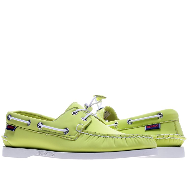 Sebago Docksides Bright Green Neoprene Men s Boat Shoes B720143 Walmart