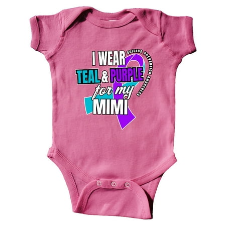 

Inktastic Suicide Prevention I Wear Teal and Purple for My Mimi Gift Baby Boy or Baby Girl Bodysuit