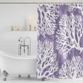 thumbnail image 6 of Small Stall Shower Curtain 48x72 Inch Narrow Half Size Purple Coastal Coral Bath Curtains Bathroom Decor, Summer Nautical Sea Beach Ocean Waterproof Fabric Shower Curtain Set with Hooks 48 Inch, 6 of 7