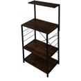 thumbnail image 4 of Wooden Kitchen Shelf, Baker's Rack 4 Tier Shelves, Vintage Color, 4 of 7