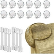 Baby Proof Me Safety Strap Bundle, Baby Proof Cabinet Locks and Clear Corner Protectors, 18-Pieces