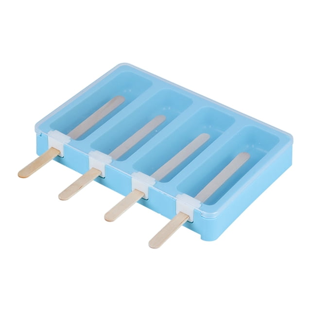 Cubo Molde de Hielo 2025 Nueva Máquina de Helado, Molde de Helado, Caja de Hielo, Pequeña Nevera Del Hogar, Fácil Liberación Molde de Helado, Cubierta Bandeja de Hielo Pequeño Soporte de Nevera