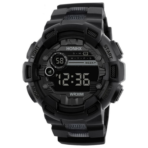 Reloj deportivo para hombre, relojes para hombre, seis estilos de relojes electrónicos deportivos geniales con cuatro botones, reloj de acero inoxidable