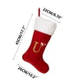 thumbnail image 3 of hulanddfd 26 Letters Christmas Stockings, Red Velvet Christmas Stockings with White Cuff for Home Hanging Ornaments Christmas Party Gift U, 3 of 4