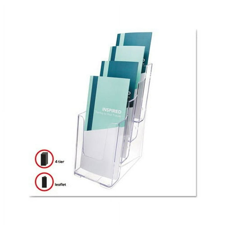 4-Compartment DocuHolder, Leaflet Size, 4.88w x 6.13d x 10h, Clear 4-Compartment DocuHolder, Leaflet Size, 4.88w x 6.13d x 10h, Clear