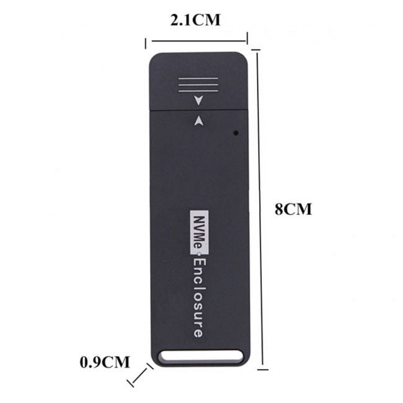 JSER USB 3.1 Gen2 10Gbps to NVME PCI-E M-Key Solid State Drive External Enclosure 2230/2242mm