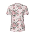 thumbnail image 5 of Wukai Rose Flowers Print Men's Short-Sleeved Mesh T-Shirt,Quick-Dry Short Sleeve Workout T-Shirt-XX-Large, 5 of 8