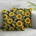 thumbnail image 3 of Nawypu Sunflower Flower Throw Pillow Covers Pillowcase Farmhouse Pillow Case Square Cushion for Living Room Couch Sofa Bed Home Outdoor Indoor Decorative, 3 of 5