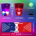 thumbnail image 3 of Juego de tapetes de mesa Glowing Beer Pong Noveltymeme, 180 x 58 cm, con tazas LED, 3 of 7