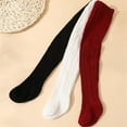 thumbnail image 6 of FYDUU 3 Pack Baby Girls Tights Cable Knit Leggings Stockings Pantyhose For Newborn Infant Leggings Solid Color Soft Stretchable Tights Pants 6-12 Months, 6 of 6