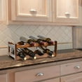 thumbnail image 3 of BALANBO Bamboo Wine Rack 2 Layer 8 Bamboo Wine Shelf Wine Cabinet Display Stand for Home Living Room Kitchen Bar Solid Wood - Manual Assembly, 3 of 9