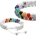thumbnail image 3 of Top Plaza Bead Chakra Bracelet 7 Chakras Healing Crystals Bracelet Yoga Stone Beads Bracelets Meditation Relax Anxiety Bangle for Womens Mens, 3 of 8