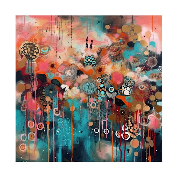 Canvas Wall Art - Sasha 'Impulsive III' Wall Art for Living Room, Bedroom, or Office Décor by Trademark Fine Art - 14 x 14 Inches
