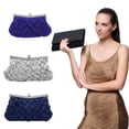 thumbnail image 3 of Qarigey Cartera conveniente y moderna para mujeres de moda, bolso de hombro, bolsos de noche, bolso tejido, bolsos de mano, bolsos de mano, Bolsas de mensajero y de hombro azul violeta, 3 of 6