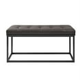 thumbnail image 3 of Partner Furniture 36" Wide Faux Leather Ottoman in Brown Finish, 3 of 8