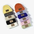 thumbnail image 2 of Hats for Women/Men Autumn And Winter Knitted Hat Letter Patch Warm Acrylic Beanie Cold Hat Men's Outdoor Wool Hat, 2 of 5