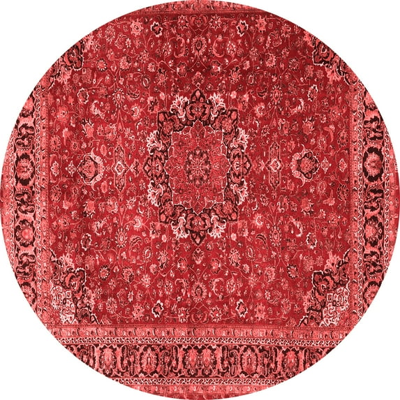 Ahgly Company Indoor Round Persian Red Traditional Area Rugs, 8' Round