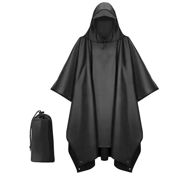 Two sets Three-in-one Cape Raincoat Adult Outdoor Hiking And Mountaineering Riding Lightweight Portable Multifunctional Poncho