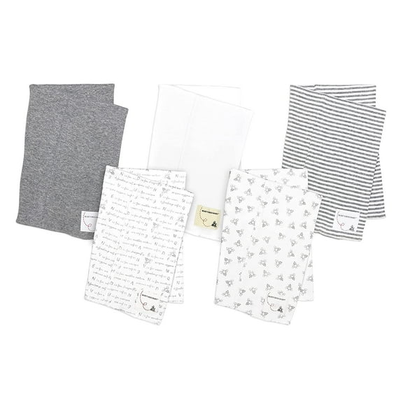 Burt's Bees Baby - 100% Organic Cotton, Extra Absorbent Infant Burp Cloths, Unisex, 5-Pack