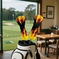 thumbnail image 4 of Yuyamidu Fire Golf Club Head Covers PU Leather Golf Head Covers Driver Covers Fashion Golf Headcover Fariway Wood Headcover Hybrid Covers, 4 of 7
