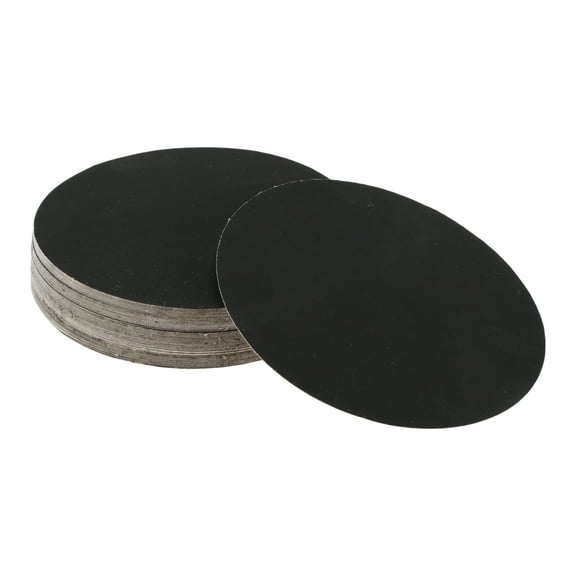 50 Pcs Round Sandpaper 2000 Grit Hook and Loop Sanding Sheets Universal for Automotive Refinishing 100x100mm Silicon Carbide Black