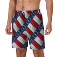 thumbnail image 5 of Mens North Carolina Flag 2 in 1 Quick Dry Swim Trunks with Compression Liner Beach Shorts, 5 of 6