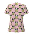 thumbnail image 4 of Naloa Panda Avocado Print T-Shirts Short Sleeve V Neck Tees for Women Fashion Tops Trendy Lightweight Soft Casual Summer Outfits Clothes, 4 of 5