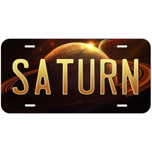 Saturn Planet Novelty Car License Plate