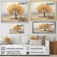 thumbnail image 4 of Designart "Shimmering Autumn Minimalism in Oak Tree II" Floral Floater Framed Wall Art Print, 4 of 7