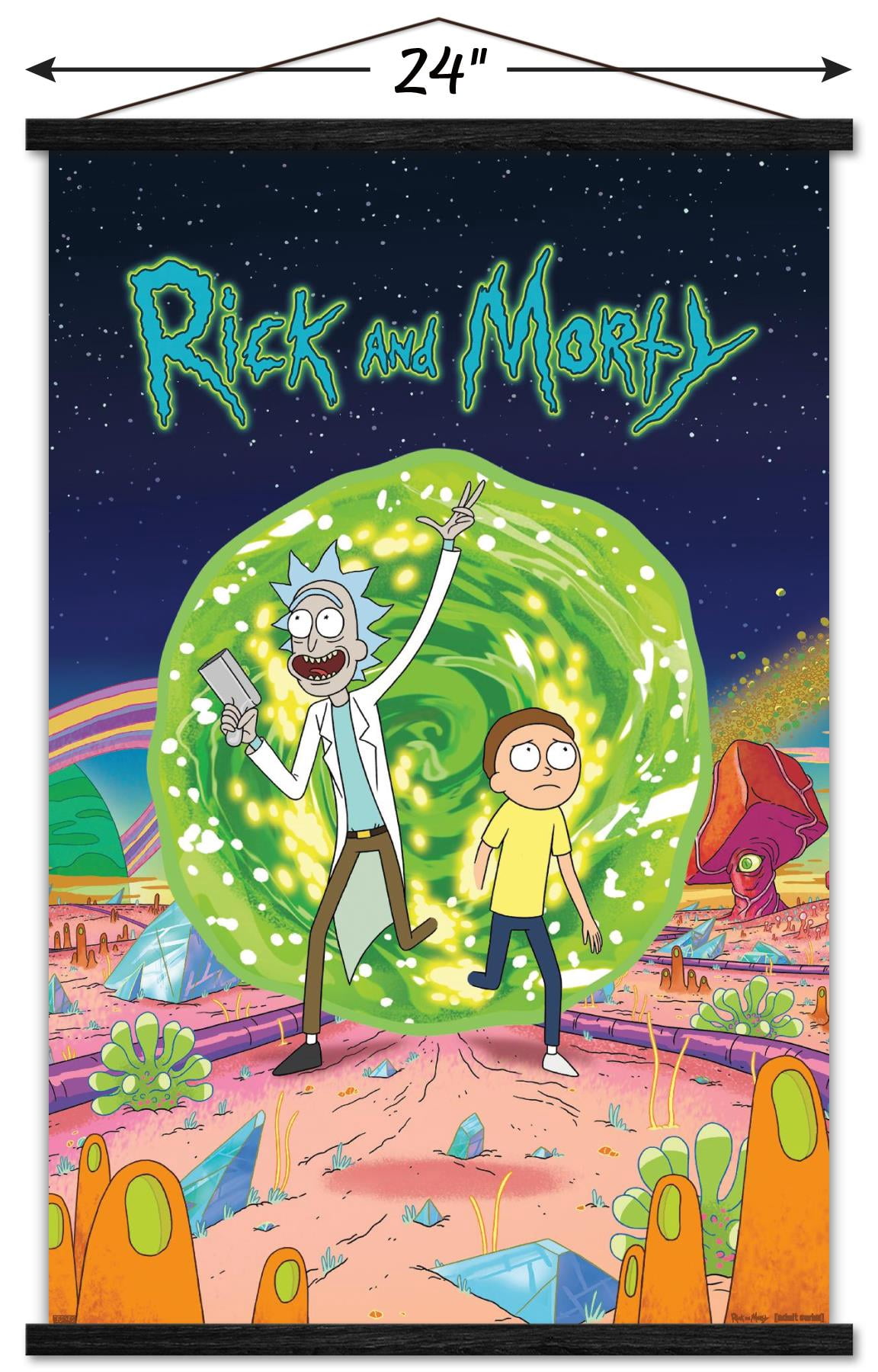 Rick And Morty - Cover Wall Poster with Magnetic Frame, 22.375" x 34"