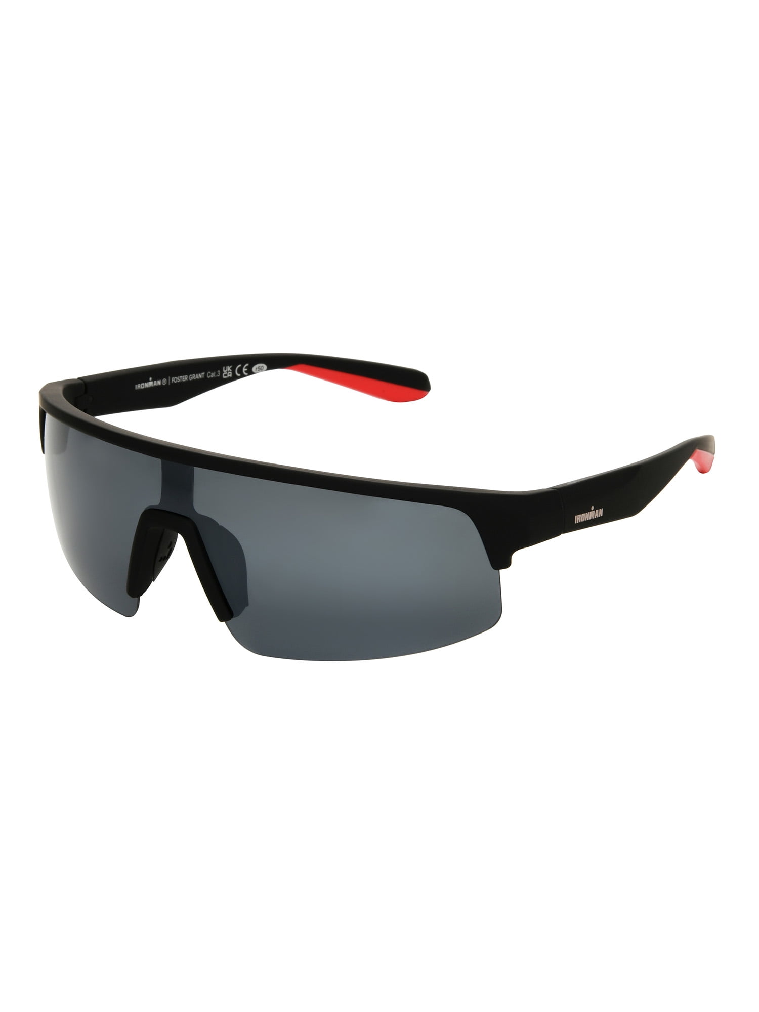Foster Grant IRONMAN® Black Wrap Men's Polarized Sunglasses