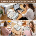 thumbnail image 7 of Haosy Accordion File Organizer Zipper Binder 500 Sheet 6-Tab Expanding File Folder Multi-Pocket 1.2 Inch 3 Ring Cute Hippopotamus and Rice, 7 of 7