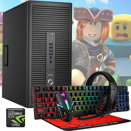 Restored HP 600 G2 Gaming PC Tower Quad Core i5 Processor, 16GB RAM, 1TB HDD, Nvidia GT 1050 Graphics, 4 in 1 Gaming Combo, Windows 10 (Refurbished)