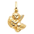 thumbnail image 1 of FB Jewels 14K Yellow Gold Angel Pendant 15mm X 13mm, 1 of 1
