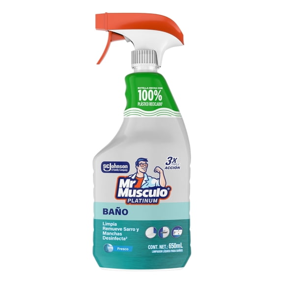 Limpiador líquido Mr Músculo baños platinum DP limón 650 ml