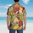 thumbnail image 6 of Coaee Bright Mushrooms Men's Hawaiian Shirt Summer Beach Casual Short Sleeve Button Down Shirts with Pocket - Small, 6 of 9