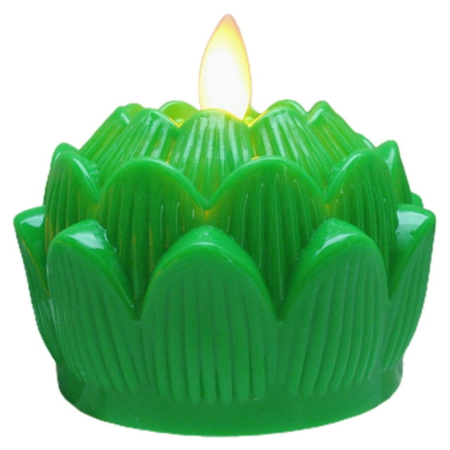LED Candle Light Flower Battery Operated Candle Flameless Candle for Buddha