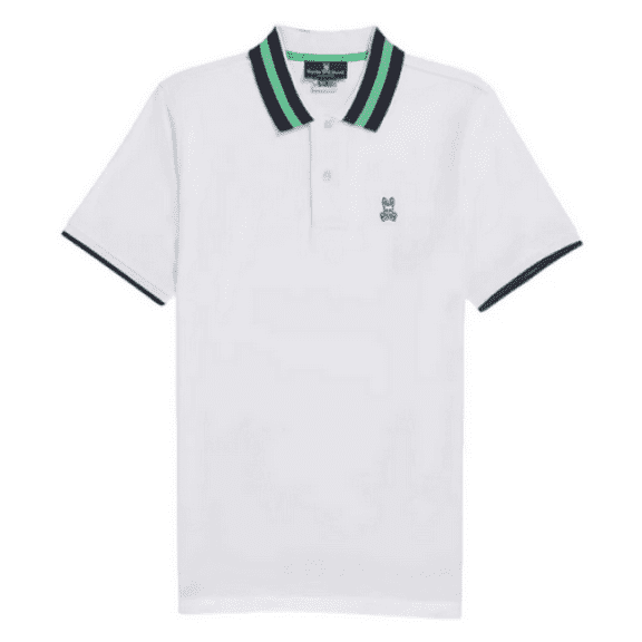 PSYCHO BUNNY ALVA POLO SHIRT, White, 2xlt