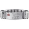 Personalized Stainless Steel Stretch Medical ID Engraved Bracelet