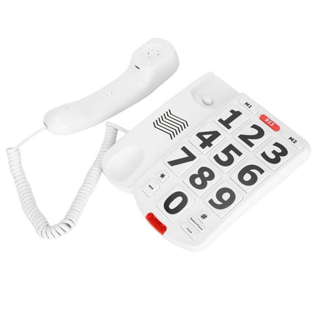 Fyydes Elderly Landline Phone With Big Button Corded Phone For Seniors Hearing Impaired,Elderly Landline With Speakerphone,Big Button Elderly Landline Phone